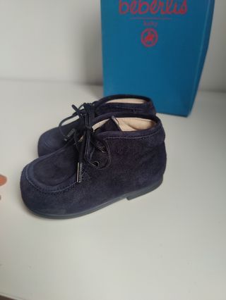 Talla 19 Mocasines Bebé Beberlis Ante Azul Marino