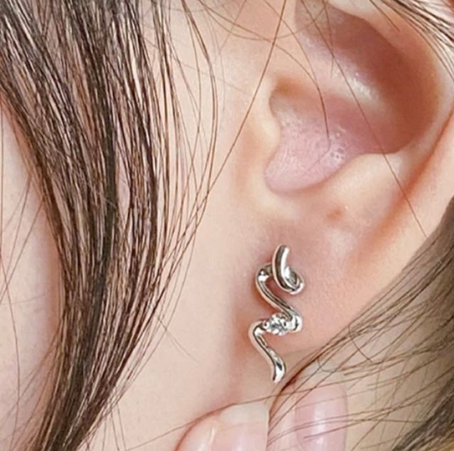 Pendientes ORO BLANCO Y SWAROVSKIS  REGALO NAVIDAD