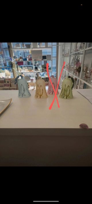 4 Campane vetro satinato