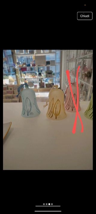4 Campane vetro satinato
