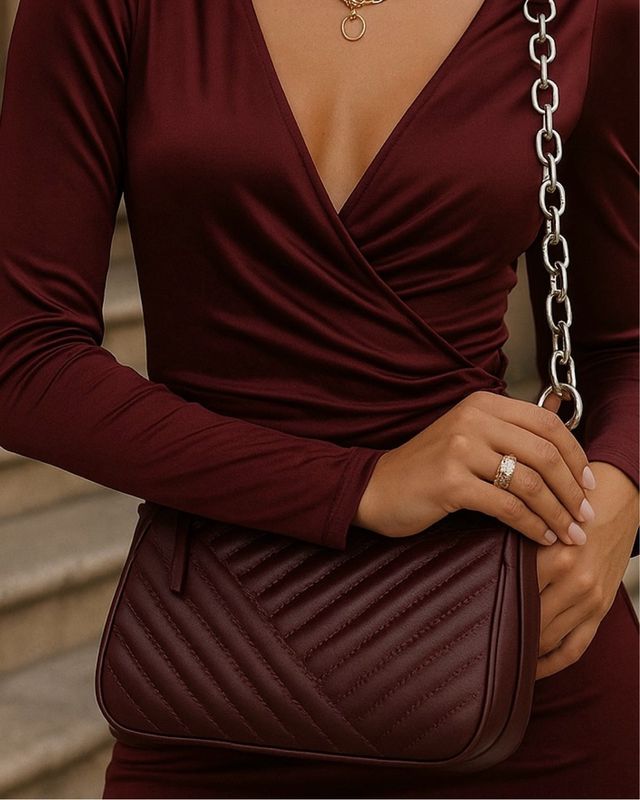 Bolso Misako marrón acolchado