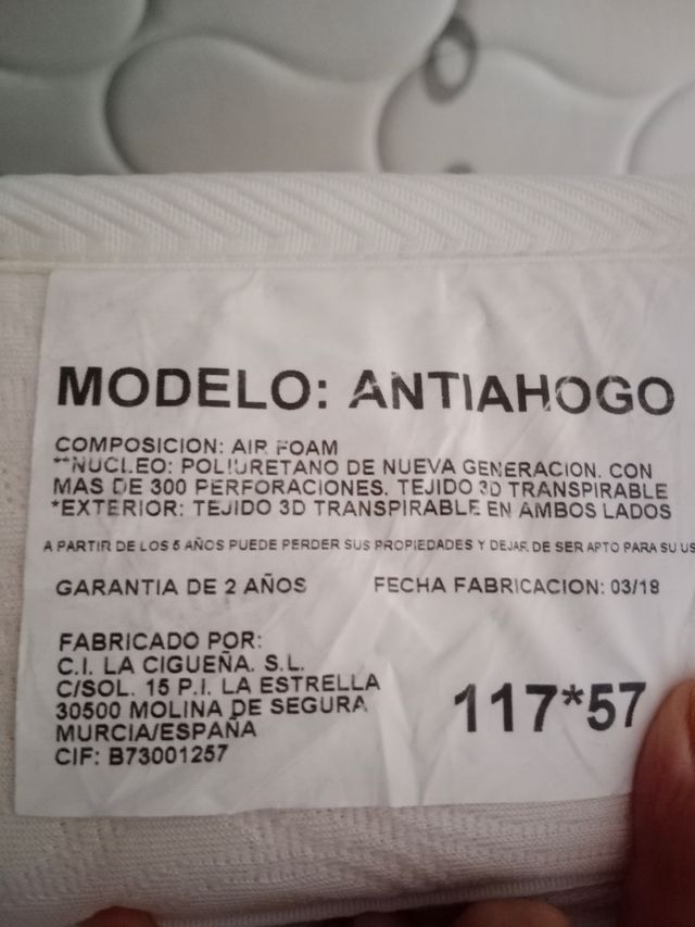 Colchón cuna La Cigüeña.