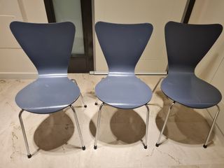 OPORTUNIDAD: 3 Sillas diseño moderno azul