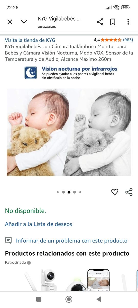 Monitor Bebé KYG con cámara