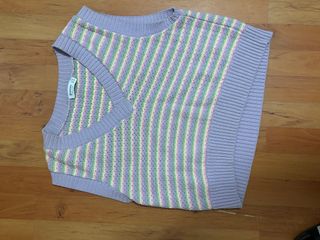 chaleco punto multicolor