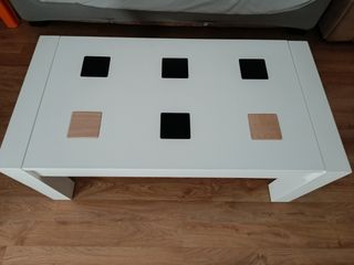 Mesa centro blanca - madera