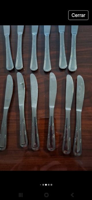 18 Cuchillos de metal - Plateados