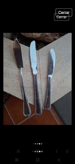 18 Cuchillos de metal - Plateados