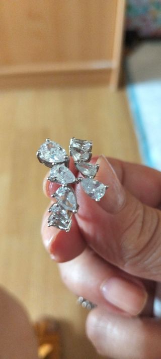 Anillo circonitas plata 925 ajustable.