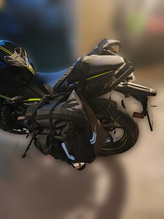Alforjas moto impermeables + barras separadoras 