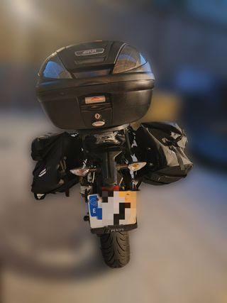 Alforjas moto impermeables + barras separadoras