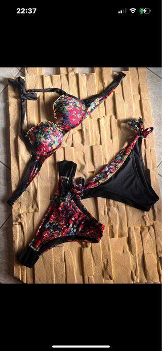Bikini costume floreale nero Yamamay