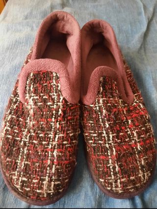 Zapatillas casa - rojas y marrones