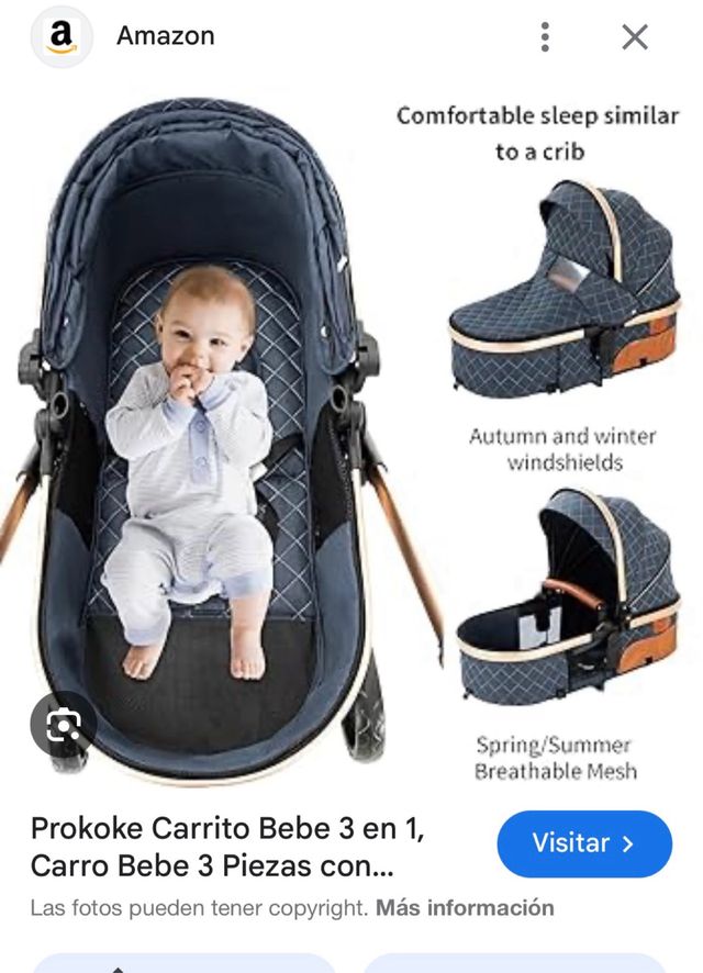 Carrito Bebe 3 en 1 - Plikoke