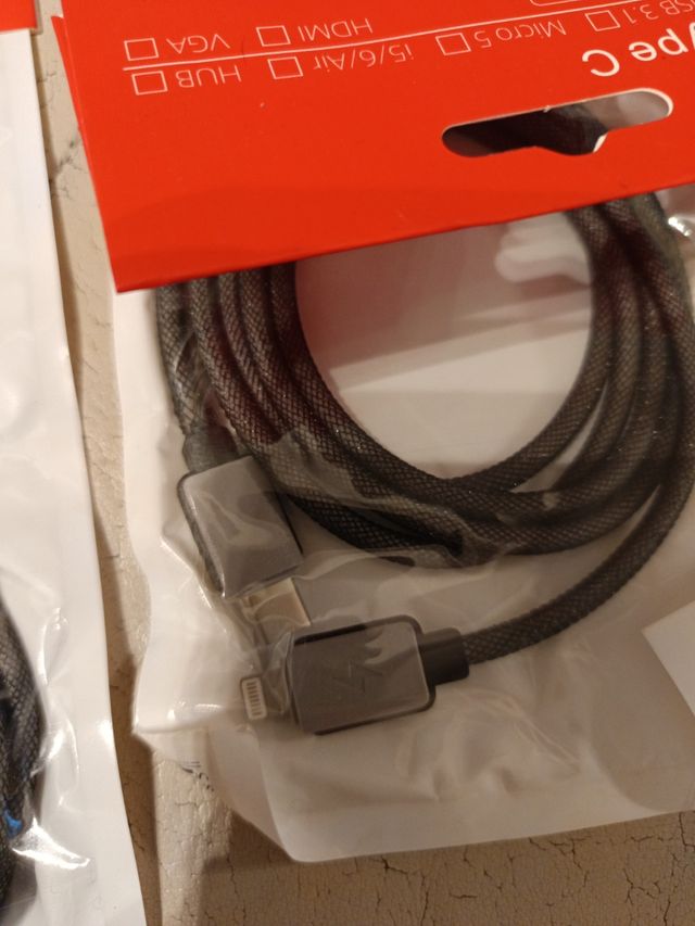 3 Cables USB-C a iPhone Apple