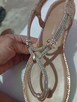 Sandalias Amor Amores Doradas Talla 36