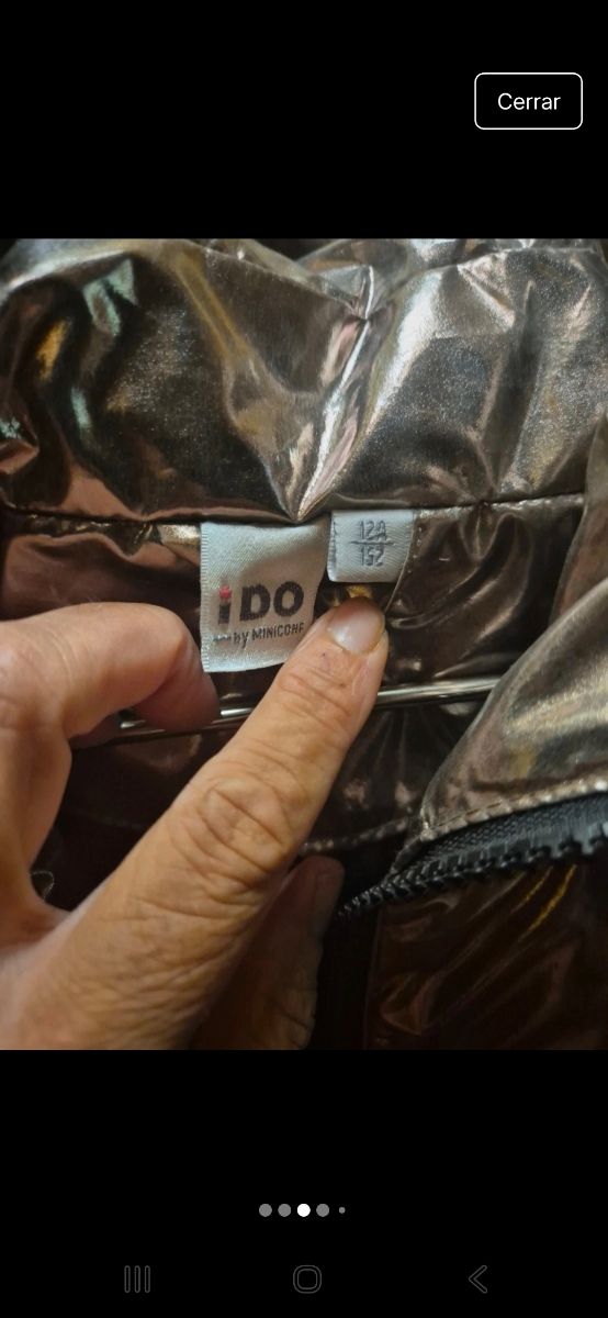 Cazadora niña bronce metalizada