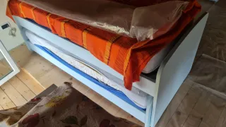 Letto a castello doppio azzurro