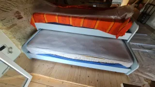 Letto a castello doppio azzurro