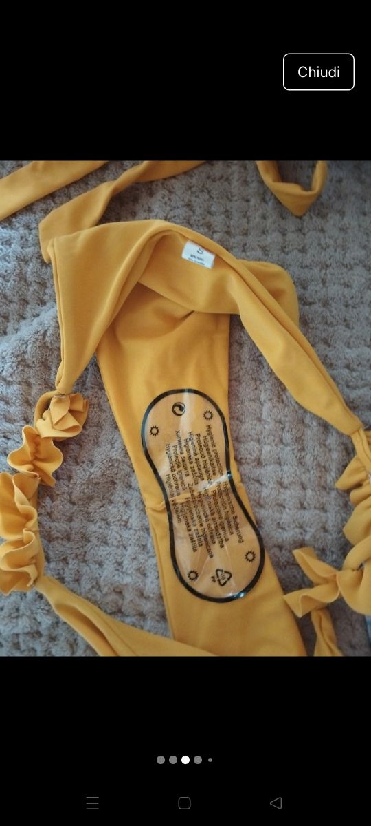 Bikini giallo volant - tg. unica