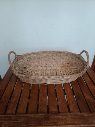 Cesta Vime Oval Bege