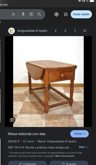 Mesa extensible de madera maciza