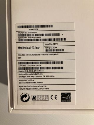 MacBook Air 13" i5 8GB 256GB SSD