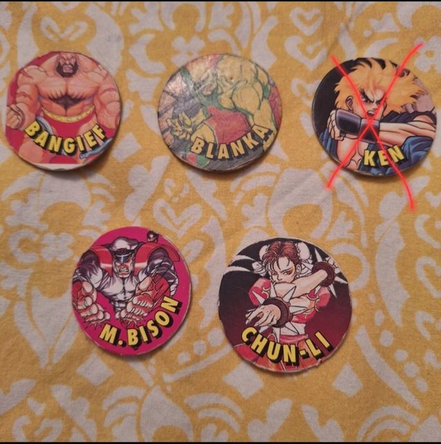 Tazos Street Fighter: 5 unidades