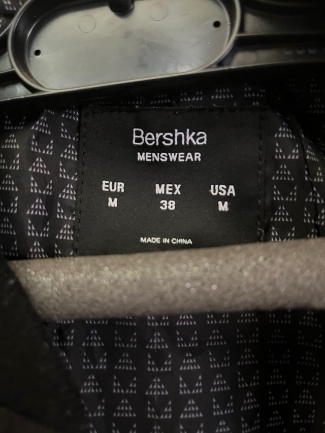 Chaqueta bomber negra hombre