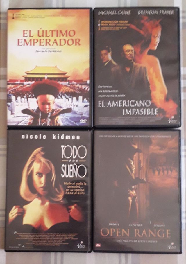4 Peliculas DVD: El Último Emperador, etc