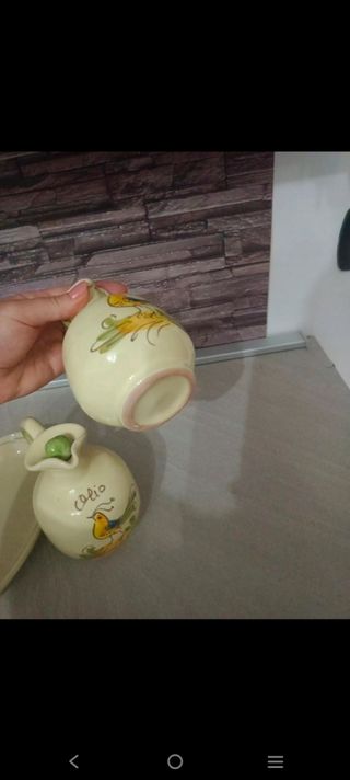 Set Olio Aceto Ceramica Vintage