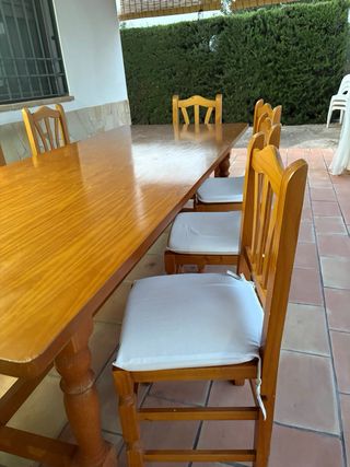 Mesa Comedor Pino + 8 Sillas