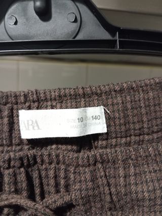 Pantaloni bimbo marroni a righe nere