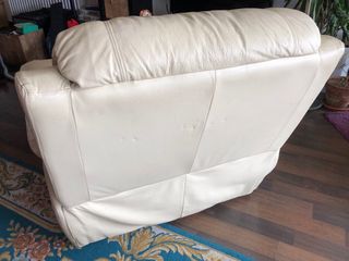 Poltrona relax piel beige Chateau d’Ax