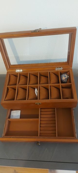 Scatola portagioie legno 12 orologi
