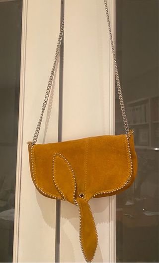 Bolso Zara piel amarillo