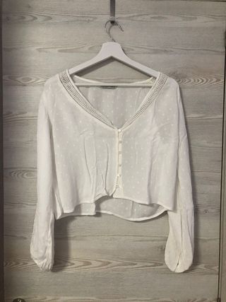 Blusa blanca c/botones