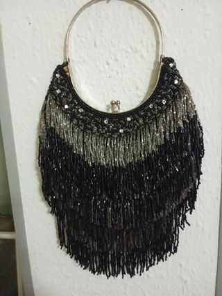 Bolso Fiesta Negro y Plata
