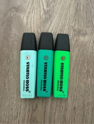 3 Rotuladores Stabilo Boss Verde