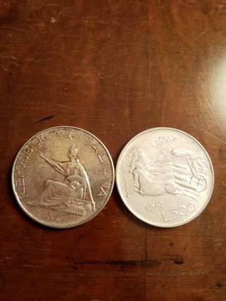 2 Monete Argento Italia 1961