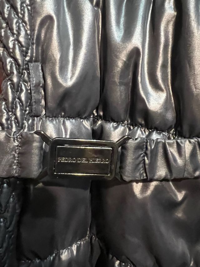 Chaleco acolchado negro c/cintura