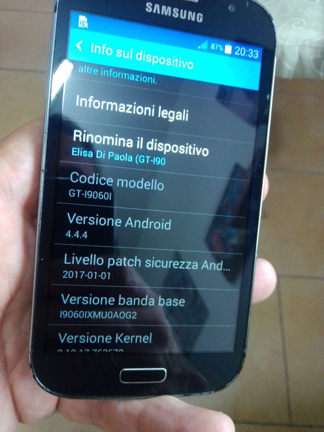 Samsung Galaxy Grand Neo Plus - bordi in argento