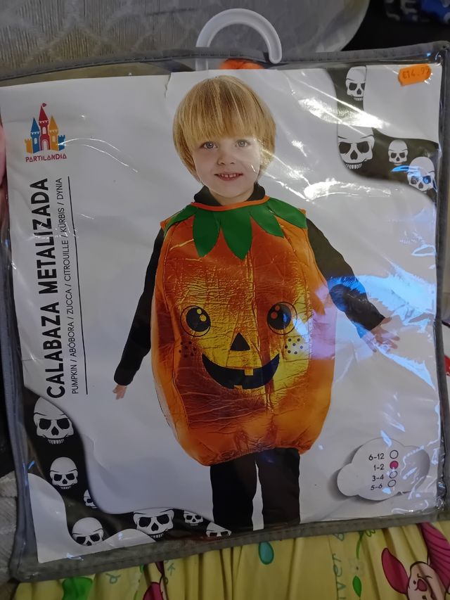 Disfraz calabaza metalizada 1-2 años