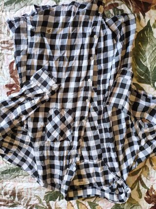 Camisa Green Coast cuadros blanco-negro