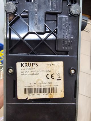 Cafetera Krups XN110: Piezas