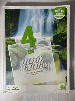 libro biología y geologia 4 ESO anaya
