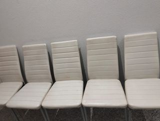 6 Sillas Comedor - Piel Sintética