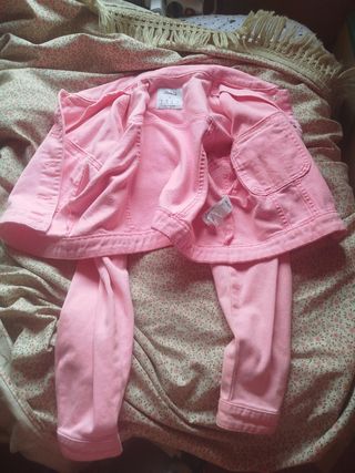 Chaquetita vaquera rosa Denim Co talla S