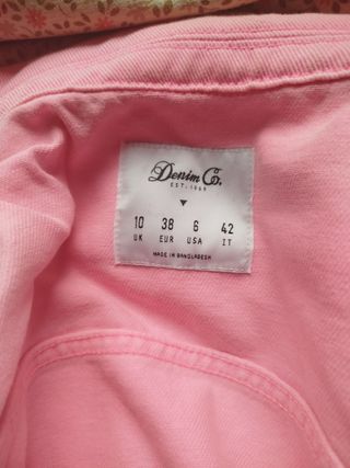Chaquetita vaquera rosa Denim Co talla S
