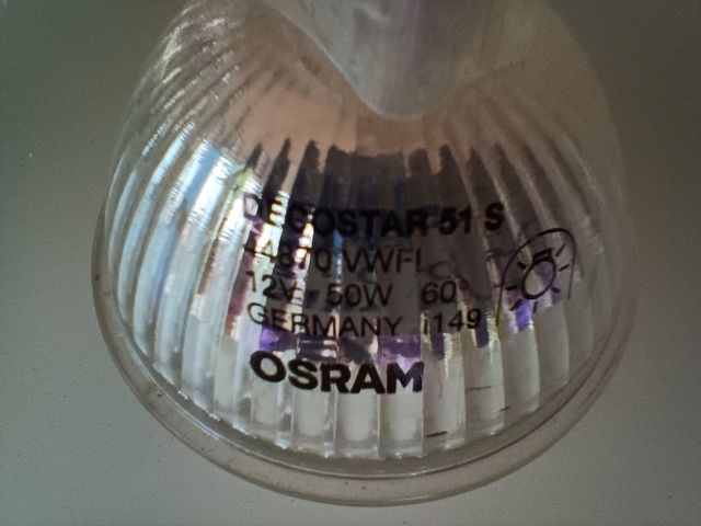 18 Halógenos 50w 12v GU5.3 / MR16 Osram, Sylvania